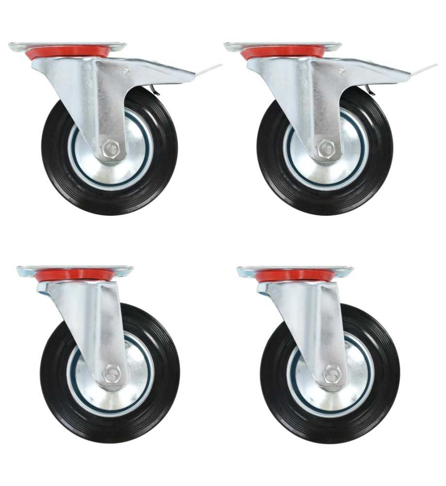 Roulettes pivotantes 4 pcs 160 mm