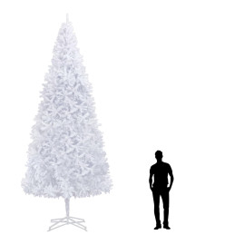 Arbre de Noël artificiel pré-éclairé 500 cm blanc