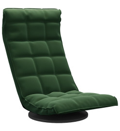 Chaise de sol pivotante Vert foncé Velours