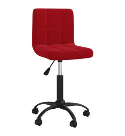 Chaise pivotante de bureau Rouge bordeaux Velours