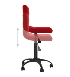 Chaise pivotante de bureau Rouge bordeaux Velours