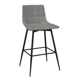 Tabouret de bar Gris clair Velours