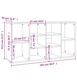 Banc à chaussures Chêne fumé 103x30x54,5 cm Bois d'ingénierie