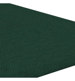 Panneaux muraux 12 pcs Vert foncé 30x30 cm Tissu 0,54 m²