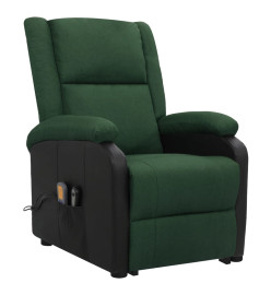 Fauteuil de massage Vert foncé Tissu