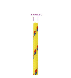 Corde de bateau Jaune 3 mm 25 m Polypropylène