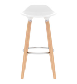 Tabourets de bar lot de 2 blanc