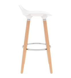 Tabourets de bar lot de 2 blanc