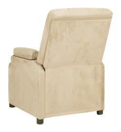 Fauteuil inclinable Crème Similicuir daim