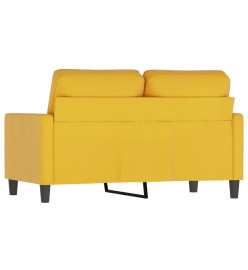 Canapé à 2 places Jaune 120 cm Velours