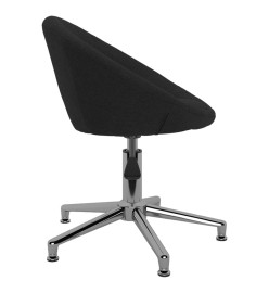 Chaise pivotante de bureau Noir Tissu