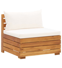 Salon de jardin 2 pcs avec coussins Bois d'acacia solide