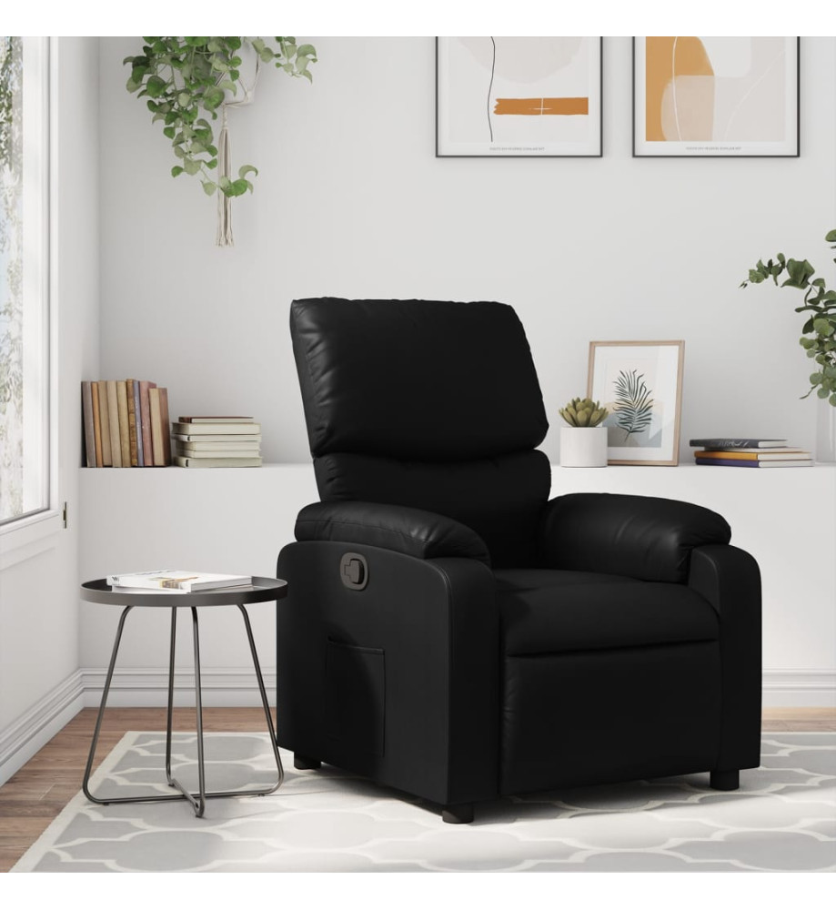 Fauteuil inclinable Noir Similicuir