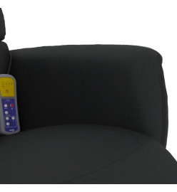 Fauteuil inclinable de massage repose-pieds noir similicuir