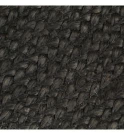 Tapis tressé réversible Anthracite et naturel 180 cm Jute Rond
