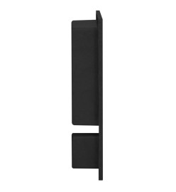 Niche de douche avec 2 compartiments Noir mat 41x51x10 cm