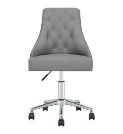 Chaise pivotante de bureau Gris clair Tissu