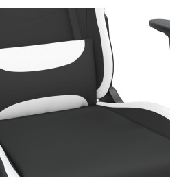 Chaise de jeu de massage Noir et blanc Tissu