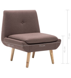 Fauteuil sans accoudoirs Marron Tissu