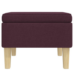 Tabouret avec pieds en bois Violet Tissu