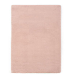 Tapis 140x200 cm Fausse fourrure de lapin Vieux rose