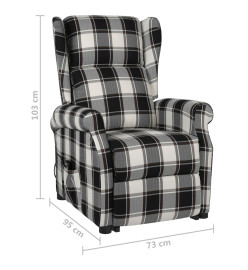 Fauteuil Marron et blanc Tissu