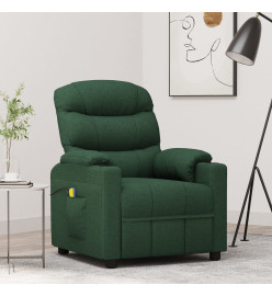 Fauteuil de massage Vert foncé Tissu