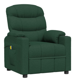 Fauteuil de massage Vert foncé Tissu