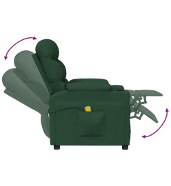 Fauteuil de massage Vert foncé Tissu