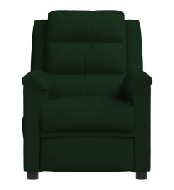 Fauteuil inclinable vert foncé velours