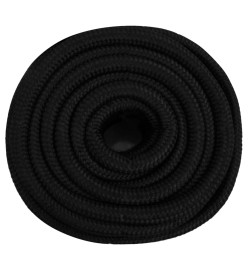 Corde de travail Noir 25 mm 50 m Polyester