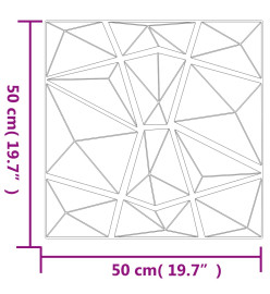 Panneaux muraux 24 pcs vert 50x50 cm EPS 6 m² losange