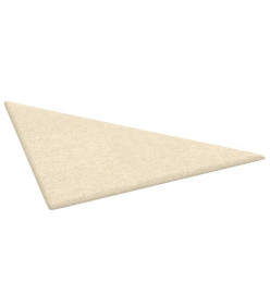 Panneaux muraux 12 pcs Crème 30x30 cm Tissu 0,54 m²