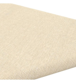 Panneaux muraux 12 pcs Crème 30x30 cm Tissu 0,54 m²