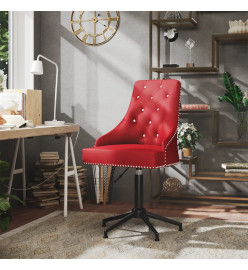 Chaise pivotante de bureau Rouge bordeaux Velours