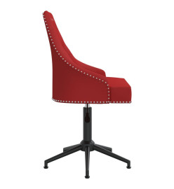 Chaise pivotante de bureau Rouge bordeaux Velours