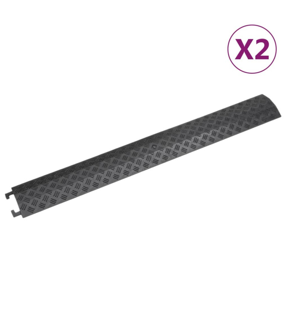 Rampes de protection de câble 2 pcs 98,5 cm Noir