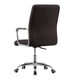 Chaise pivotante de bureau Marron Tissu