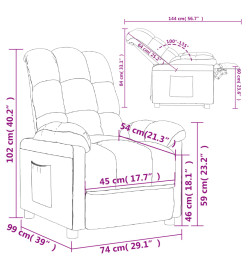 Fauteuil inclinable Jaune Tissu