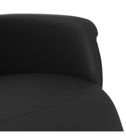 Fauteuil inclinable avec repose-pieds noir similicuir