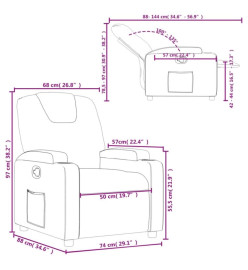 Fauteuil inclinable Gris foncé Tissu