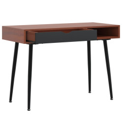 Bureau d'ordinateur avec tiroir marron 110x50x75 cm