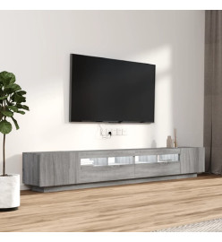 Ensemble de meubles TV avec lumières LED 3 pcs Sonoma gris