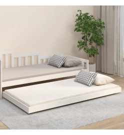 Cadre de lit Blanc 90x200 cm Bois de pin massif