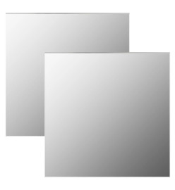 Miroirs muraux 2 pcs 50x50 cm Carré Verre