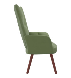 Chaise de relaxation Vert clair Velours