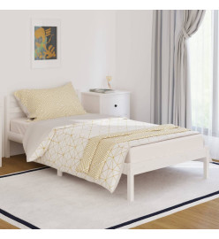 Cadre de lit Bois massif de pin 100x200 cm Blanc