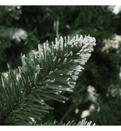 Sapin de Noël artificiel pré-éclairé et pommes de pin 210 cm