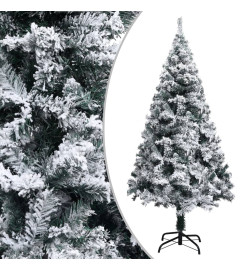 Sapin de Noël artificiel pré-éclairé et flocons de neige vert