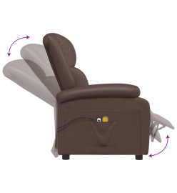 Fauteuil de massage électrique Marron Similicuir